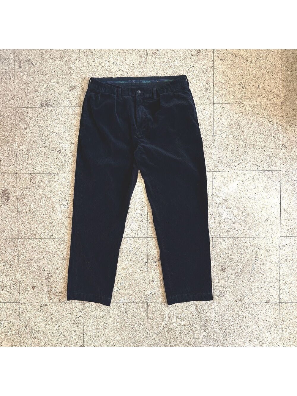 Vintage Polo Ralph Lauren Ethan Corduroy Pants Men's W35 L30 Black 100% Cotton